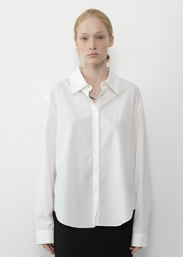 LEHA | Tilt Cotton Poplin Shirts (White)