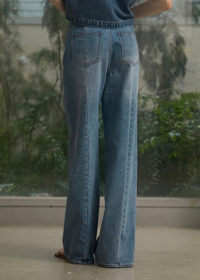 ELBORN | Ainhoa Wide Denim Pants (Blue)