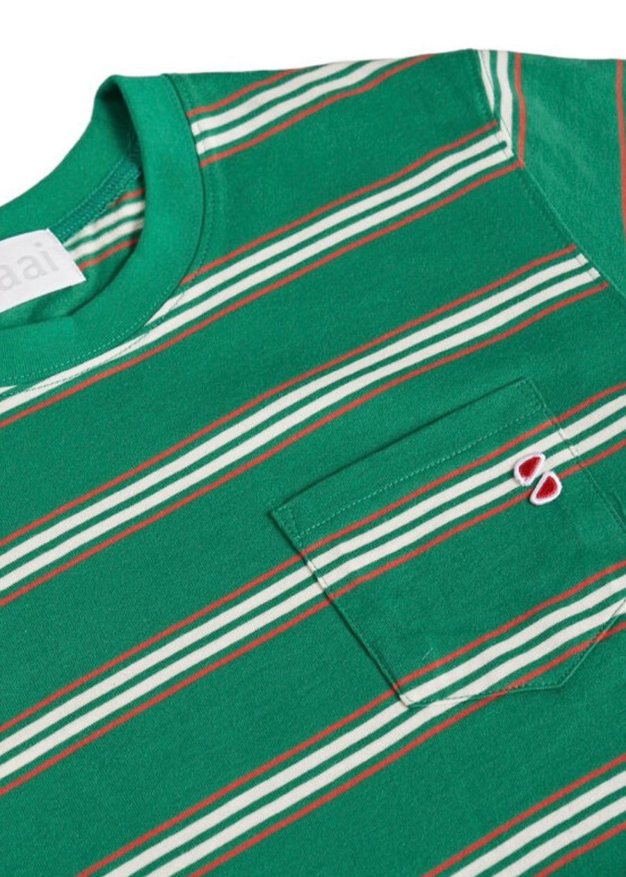 SAAI |  Multi Stripe Tee (Green)