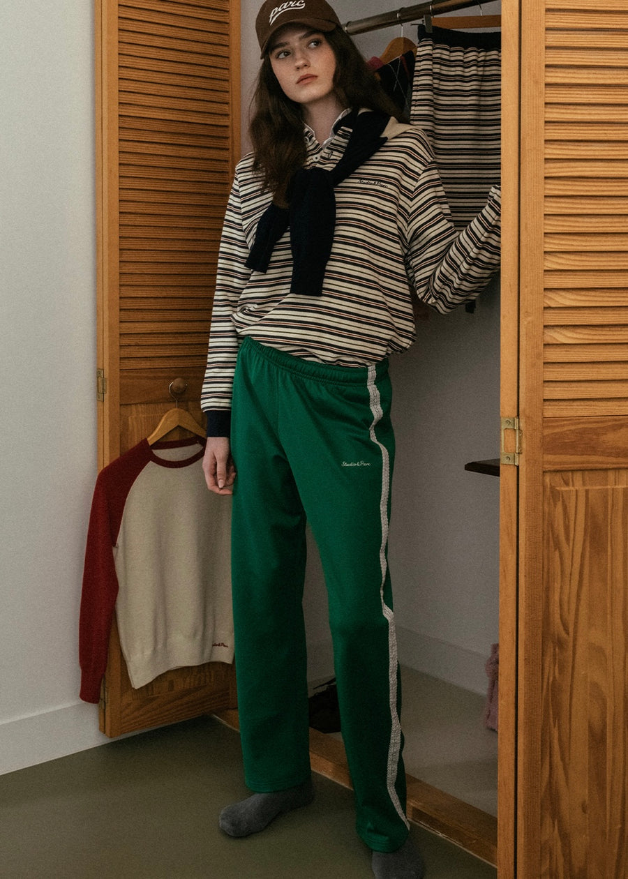 STUDIO & PARC | Lace Jersey Pants (Green)