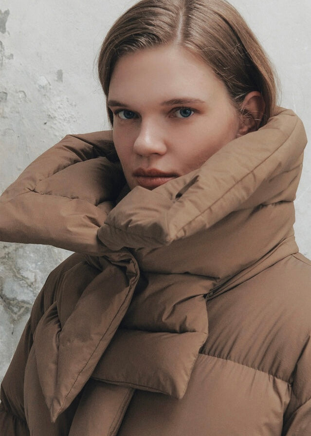 ELBORN | Salomé Muffler Down Coat (Hazelnut)