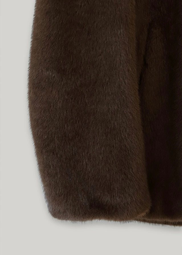 [2ND] ELBORN | Delfine Half Fur Coat (Mocha Brown) Expected Ship to 1/3/2025