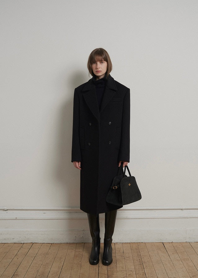 ELBORN | Arch Cashmere Long Coat (Black)