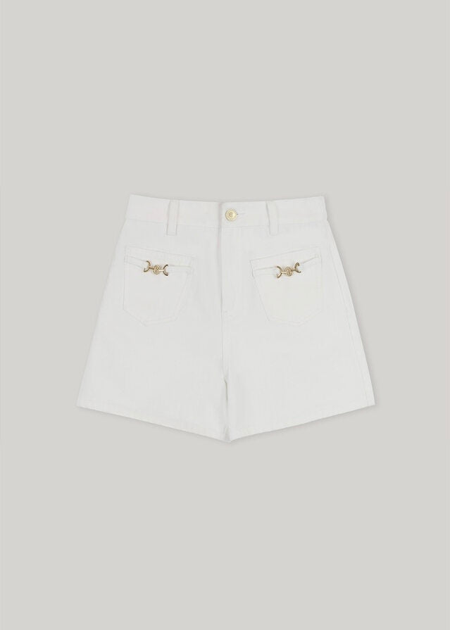 ELBORN | Eliana Denim Shorts (Ivory)