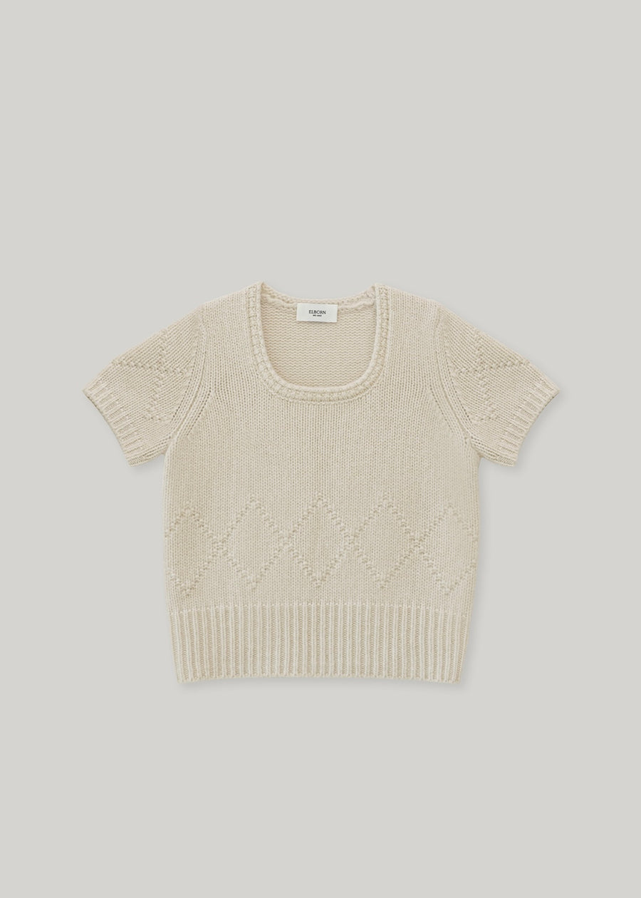 ELBORN | Nina Sparkling Knit Top (Cream)