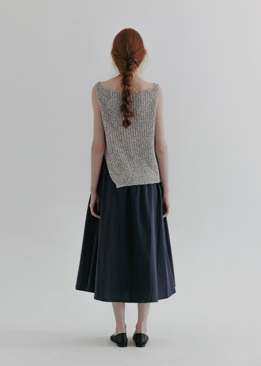 MOIA | String Double Skirt (Navy)