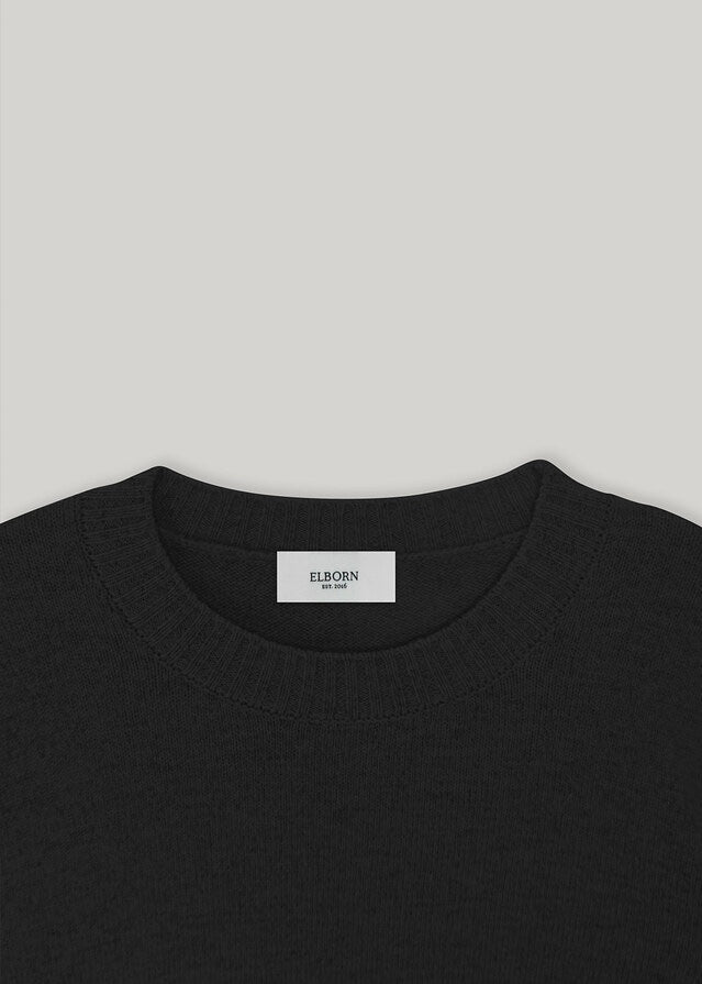 ELBORN | Ponte Merino Wool Knit Top (Charcoal)