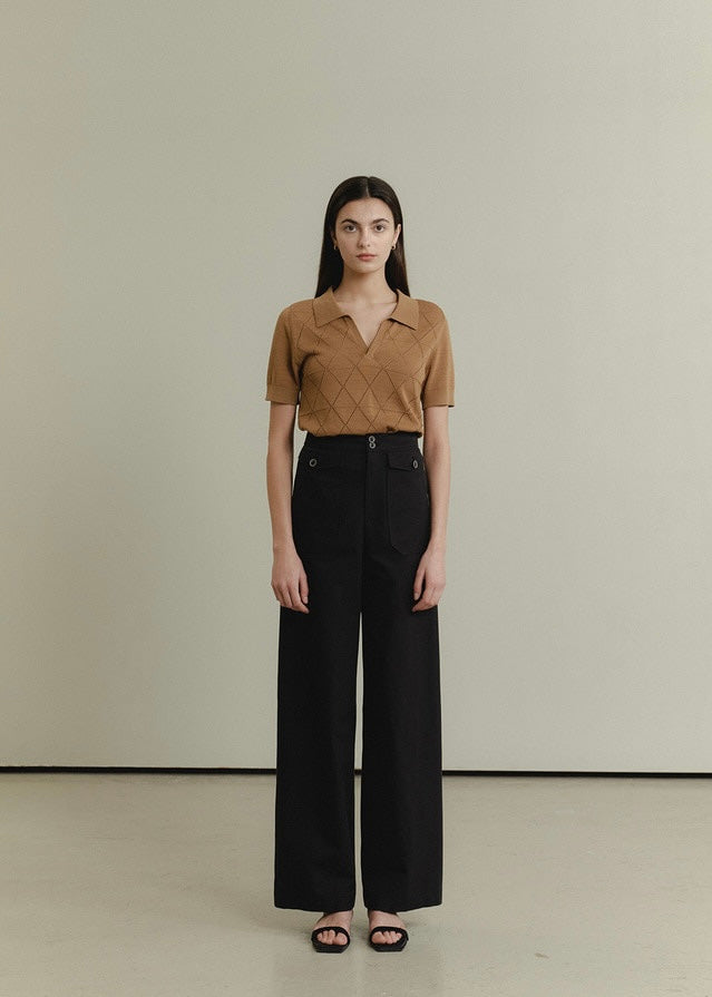 ELBORN | Sonia Button Pants (Black)