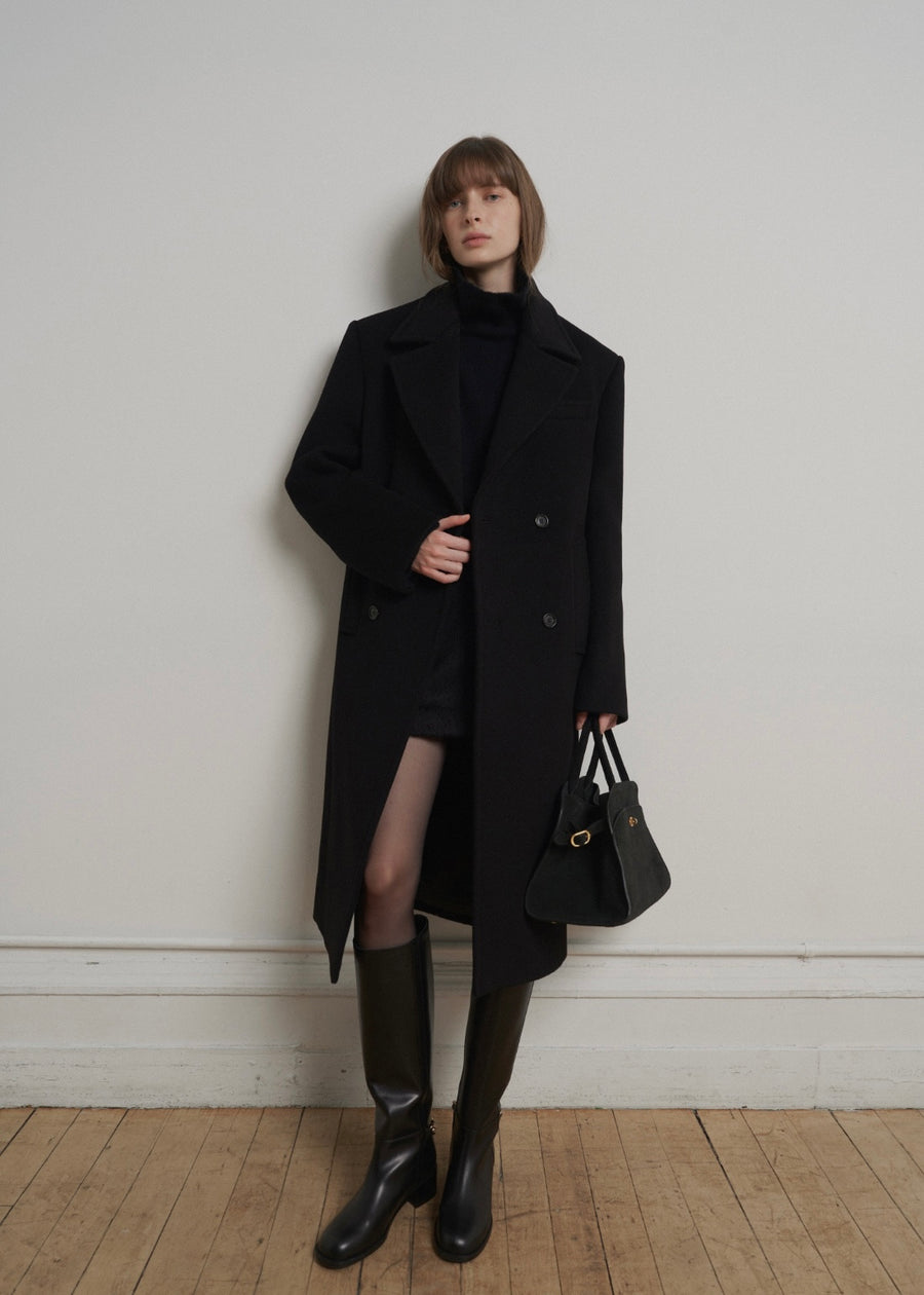 ELBORN | Arch Cashmere Long Coat (Black)