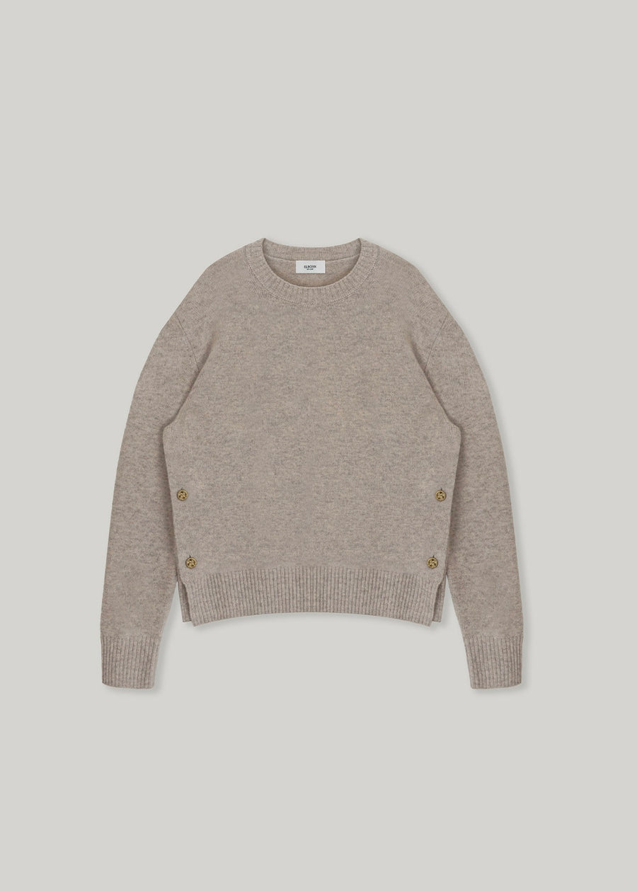 ELBORN | Ponte Merino Wool Knit Top (Oatmeal)