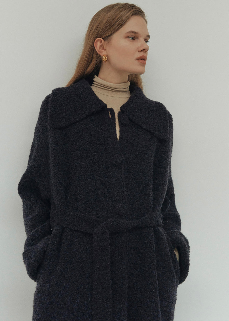 ELBORN | Delby Knit Long Coat (Charcoal)