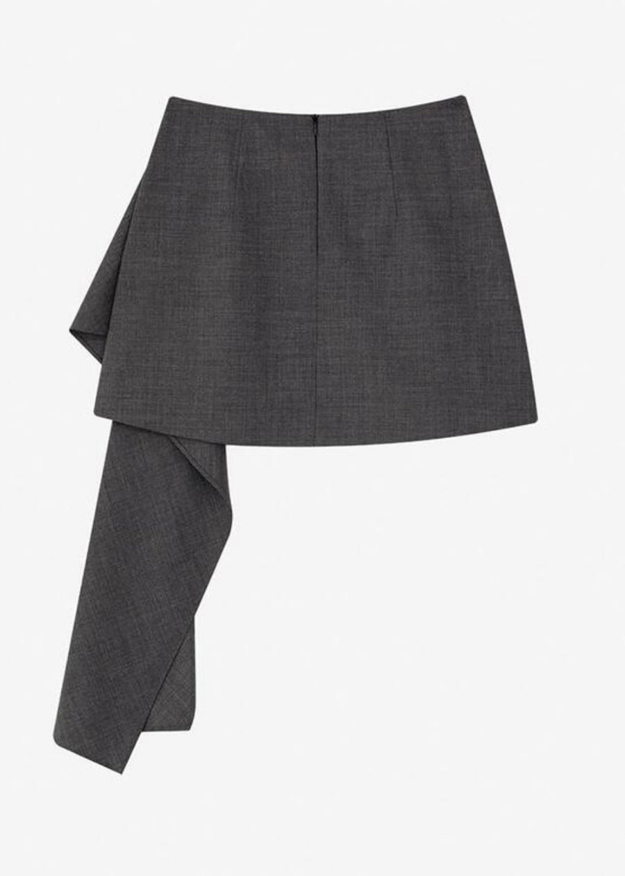 LEHA | Claud Draped Detail Skirt (Grey)