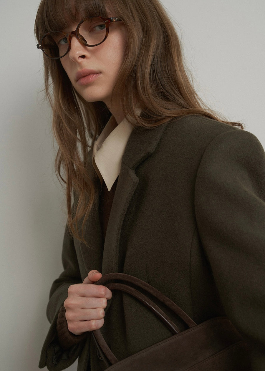 ELBORN | Wallace Wool Half Coat (Khaki)