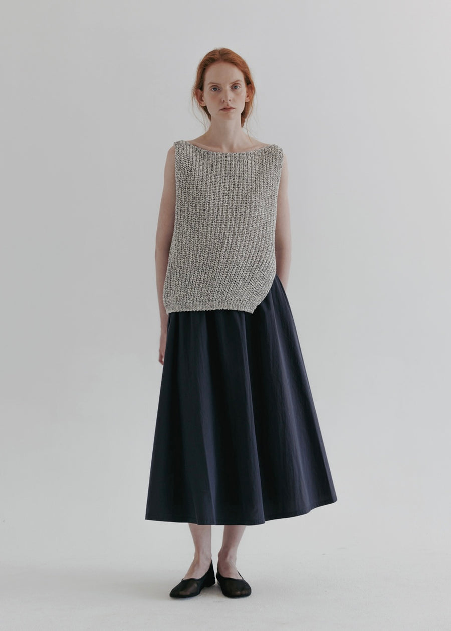 MOIA | String Double Skirt (Navy)