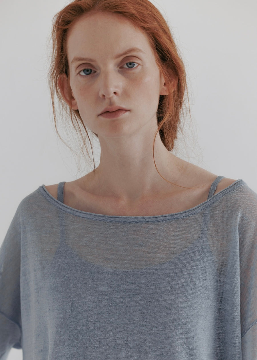 MOIA | Sheer Linen Knit (Sky Blue)