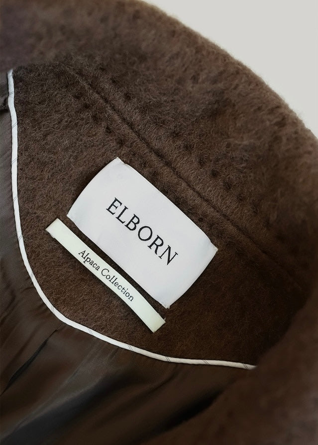 ELBORN | Kayla Alpaca Long Coat (Brown)