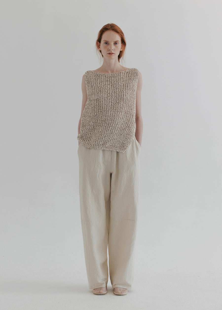 MOIA | Rustic Knit Top (Lime Beige)