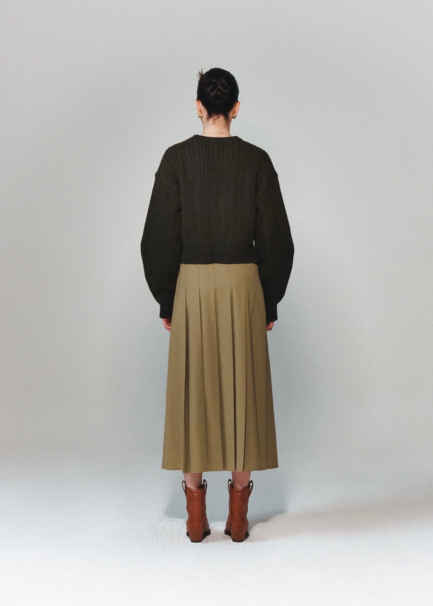 LEMOT | Needle Point Long Pleats Skirt