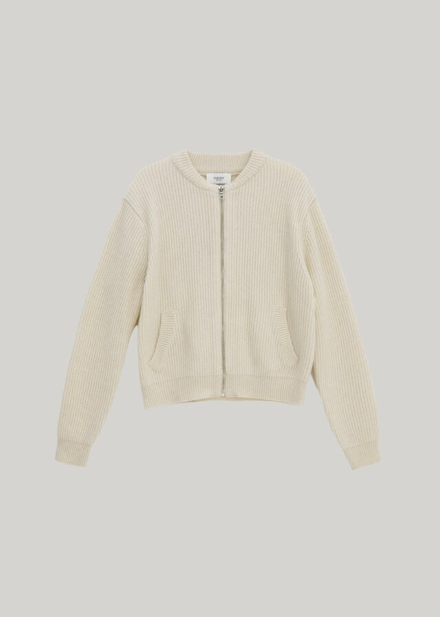 ELBORN | Rosa Zip-up Cardigan (Butter Cream)