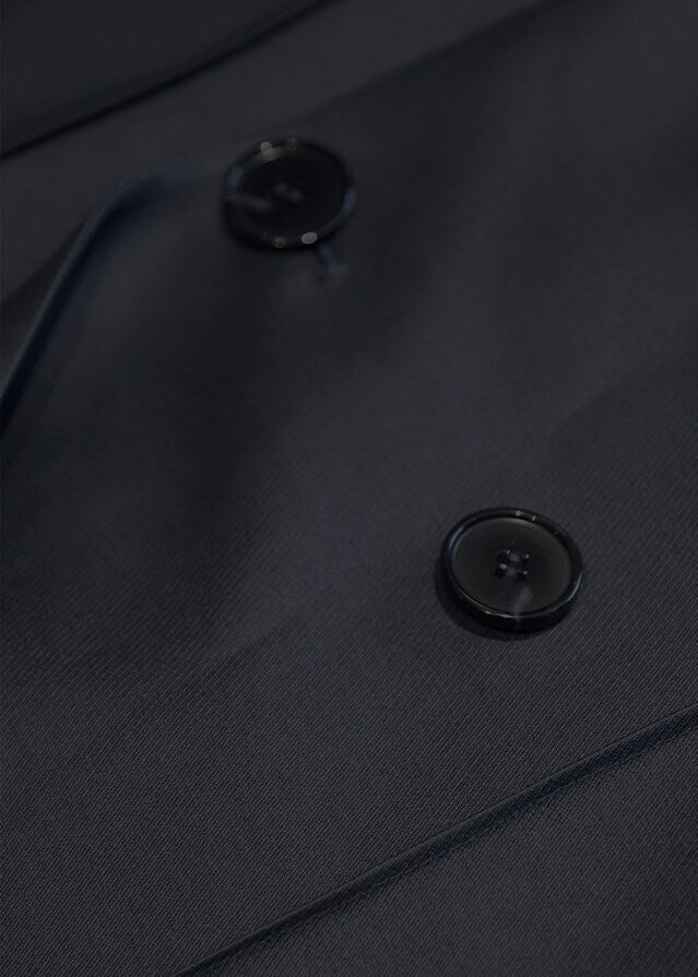 ELBORN | Andrea Wool Silk Double Blazer (Charcoal)