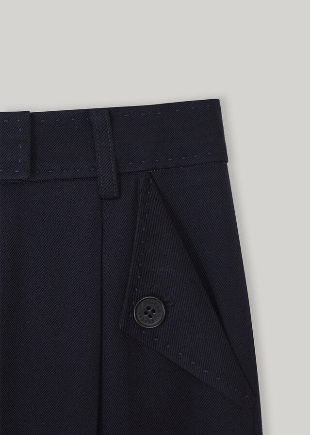 ELBORN | Troy Wide Wool Pants (Navy)