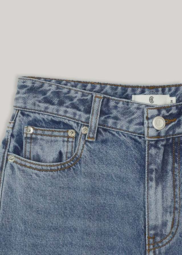 [3RD] ELBORN | Apollo Wide Denim Pants (Blue)