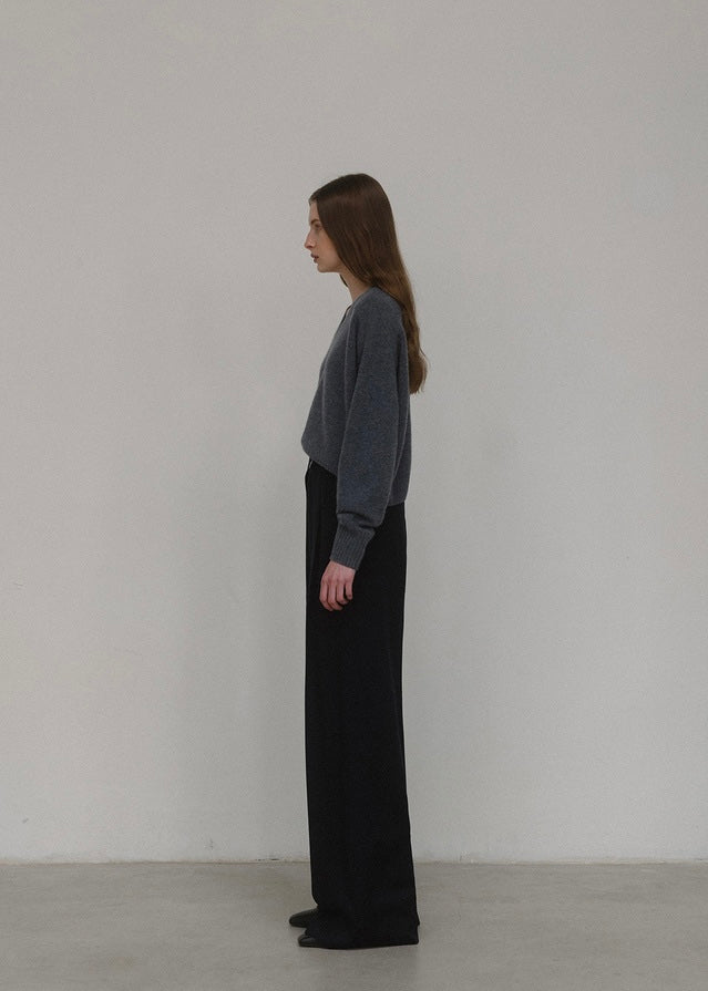 ELBORN | Troy Wide Wool Pants (Navy)