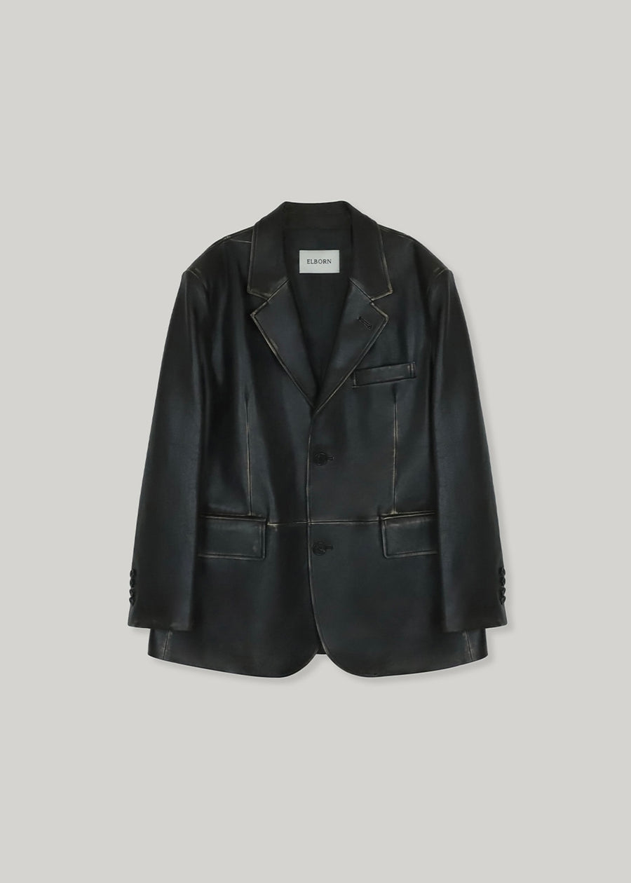 [2ND] ELBORN | [LIMITED] Carmen Leather Jacket (Black) Expected to ship 9/13/2024