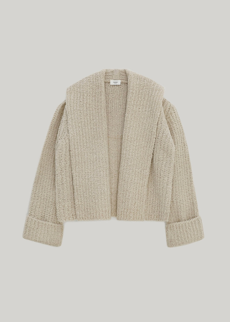 ELBORN | Shawl Cardigan (Melange Beige)