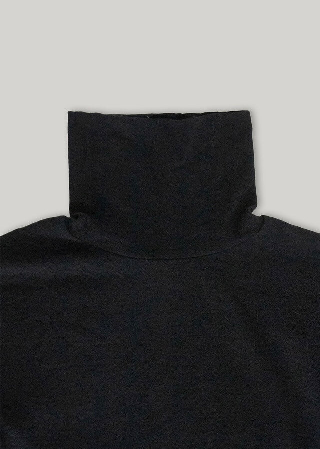 2ND | ELBORN | Raw Edge Turtleneck Jersey Top (4 Colors)