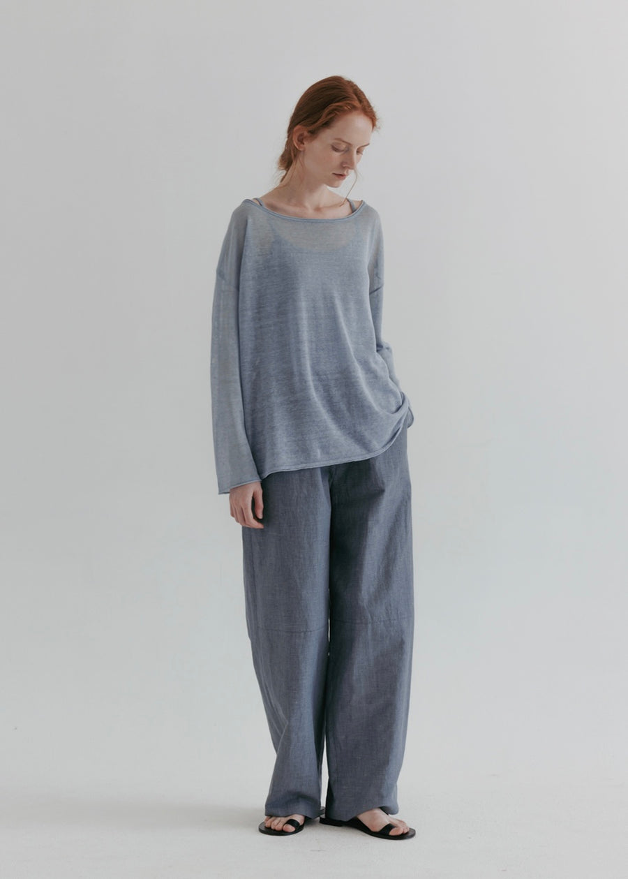 MOIA | Sheer Linen Knit (Sky Blue)