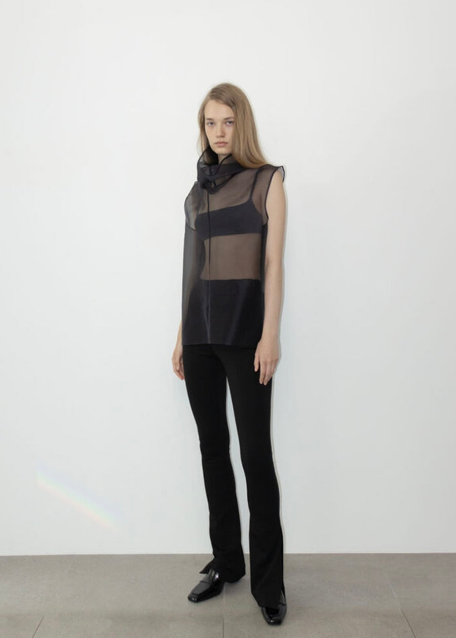 LEHA | Emma Silk Organza Top (Black)