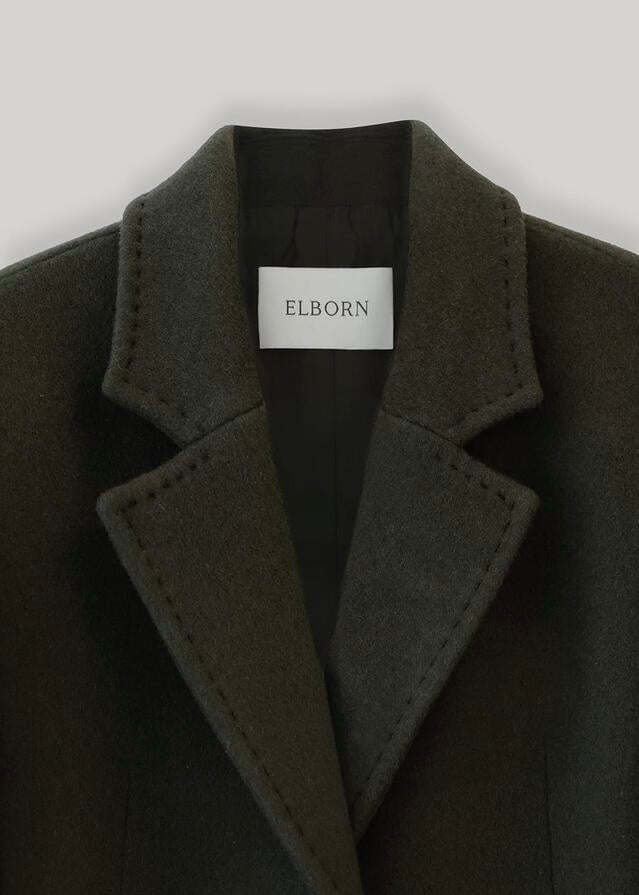 ELBORN | Wallace Wool Half Coat (Khaki)