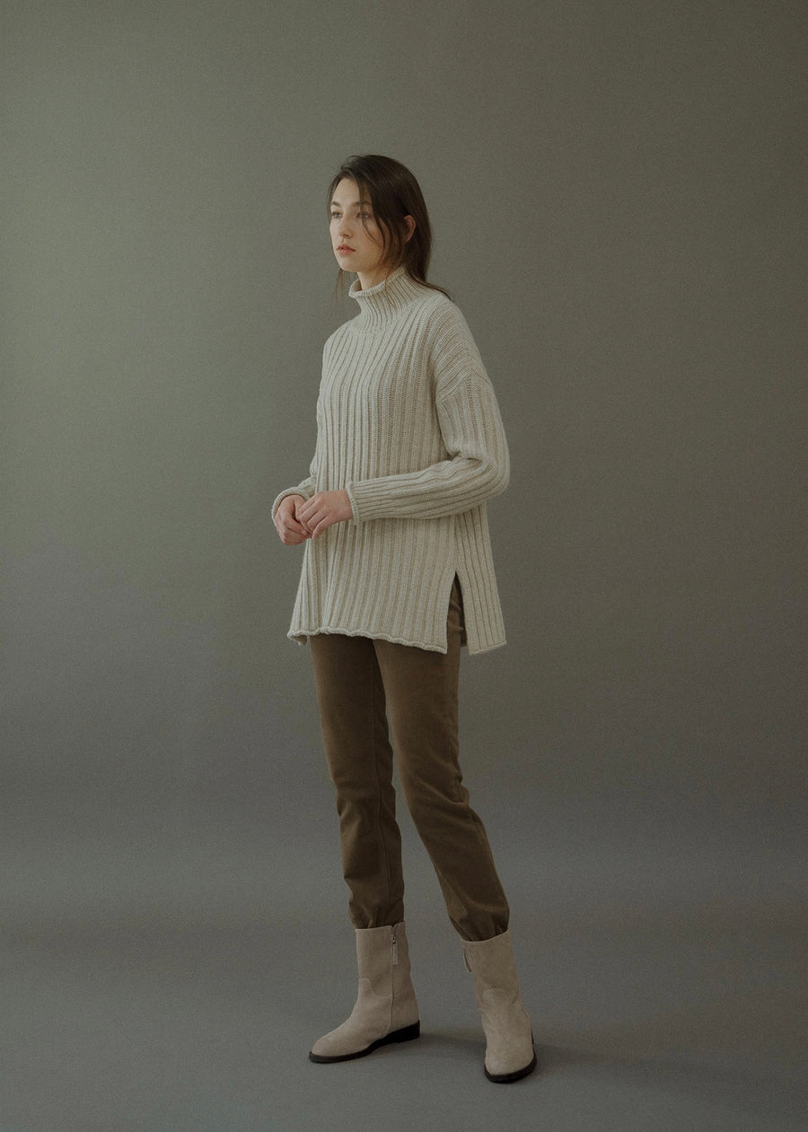 ELBORN | Britt Roll-Neck Sweater (Oatmeal)