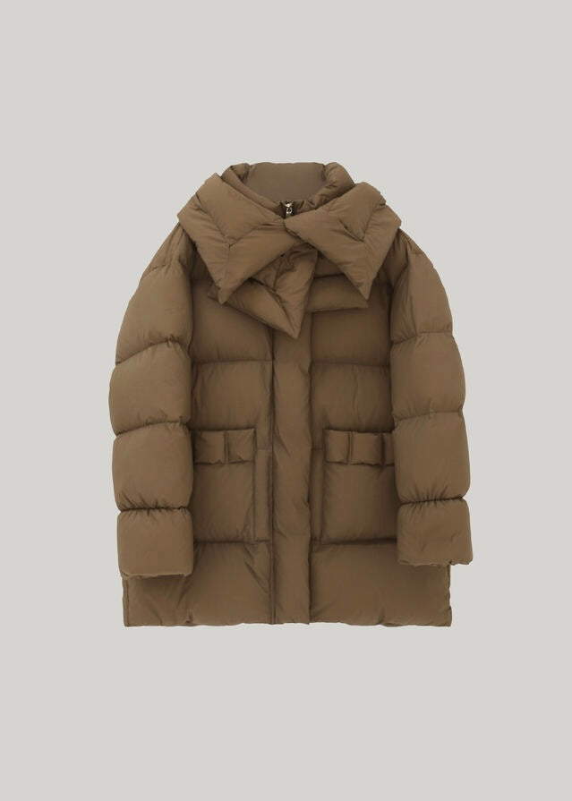 ELBORN | Salomé Muffler Down Coat (Hazelnut)