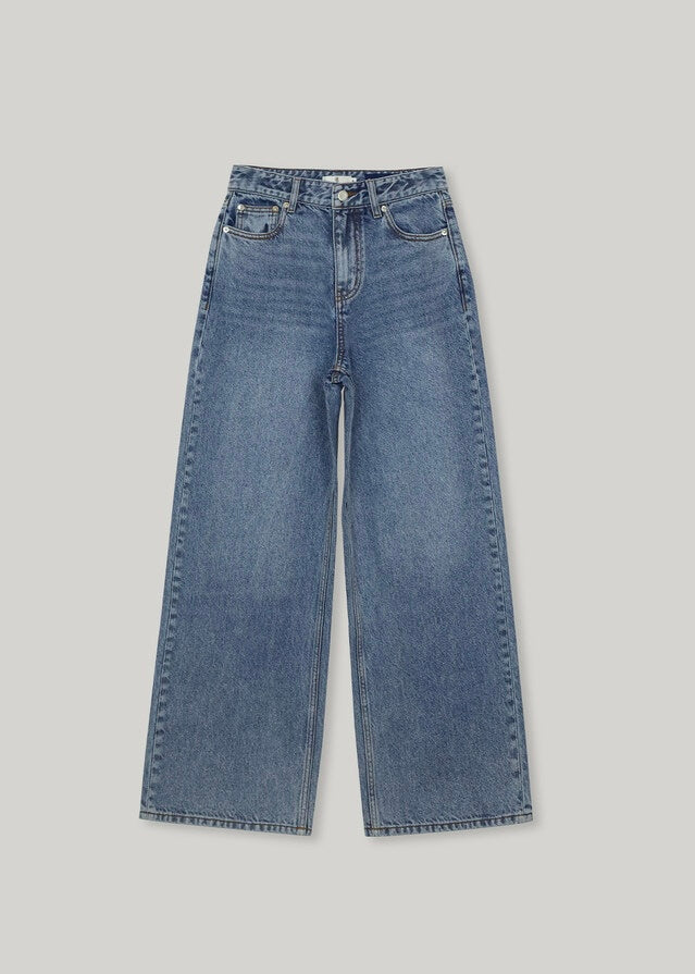 [3RD] ELBORN | Apollo Wide Denim Pants (Blue)