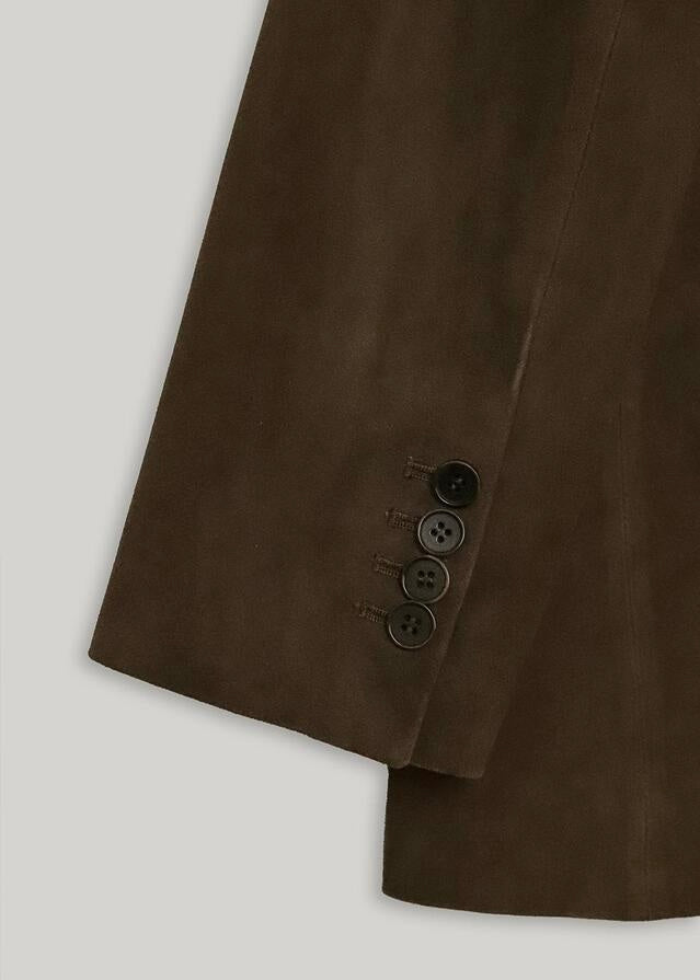 [LIMITED]  ELBORN | Bueno Suede Jacket (Olive Brown)