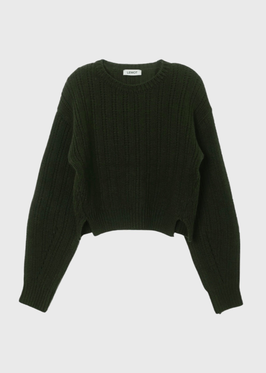 LEMOT |  Extra Pine Wool Crop Knit