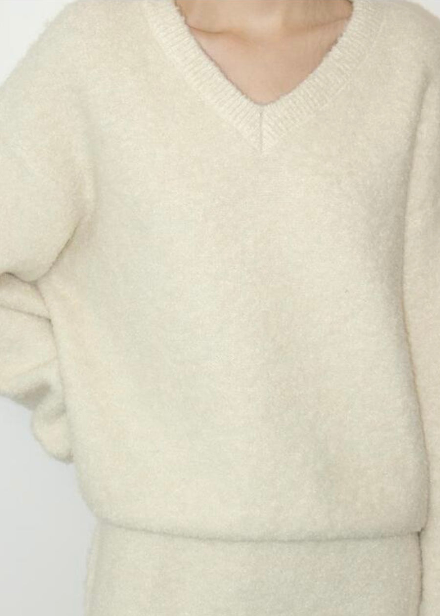 LEHA |  Allen Boucle Sweater (Ivory)