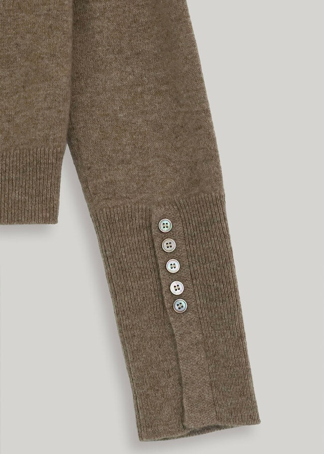 ELBORN | Aria Cashmere Cut Turtleneck Knit (Mocha Beige)