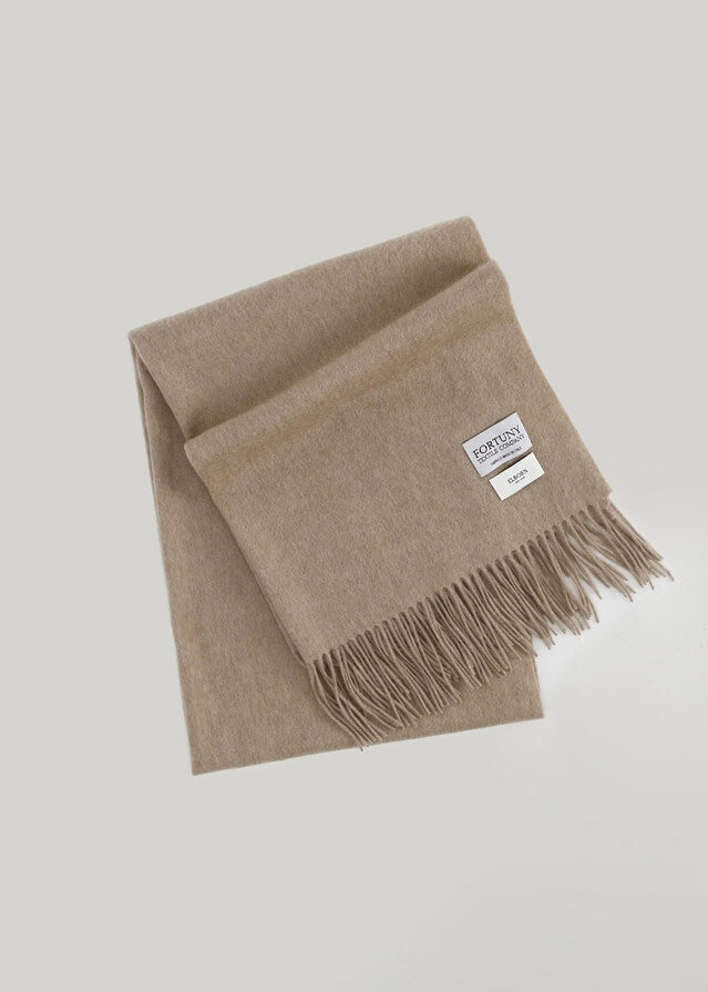 2nd -ELBORN | Bianca Cashmere 100% Muffler (Hazelnut Beigel)