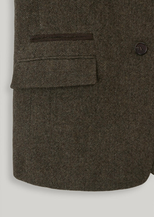 [1ST RE-ORDER] ELBORN | Heather Wool Jacket (Green)