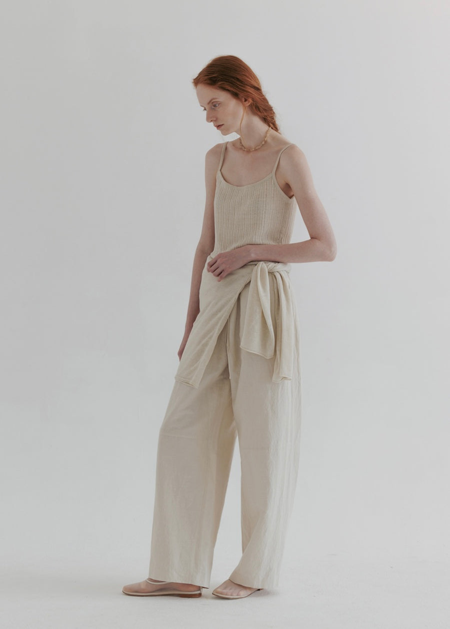 MOIA | Stripe Cl Pants (Beige)