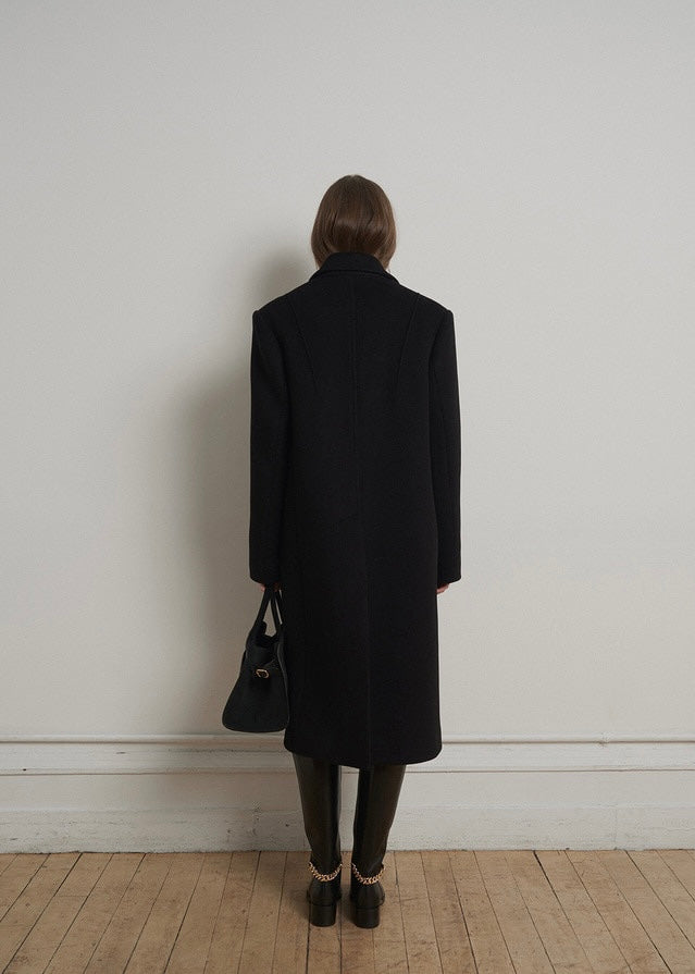 ELBORN | Arch Cashmere Long Coat (Black)