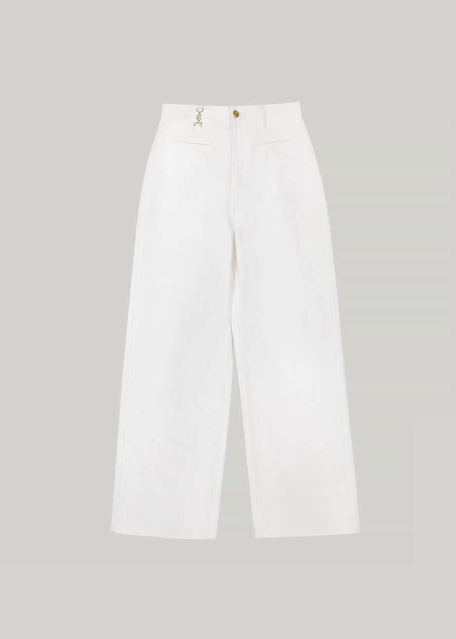 ELBORN | Ainhoa Wide Denim Pants (Ivory)