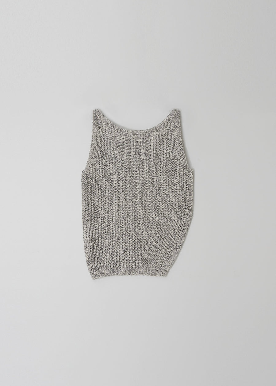 MOIA | Rustic Knit Top (Blue Gray)