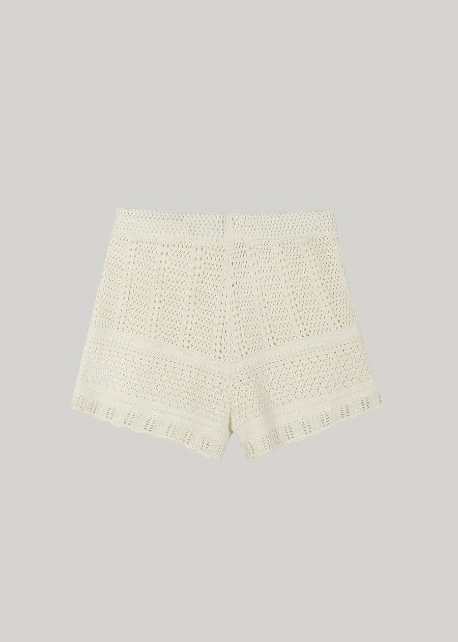 ELBORN | Hailey Crochet Knit Pants (Cream)