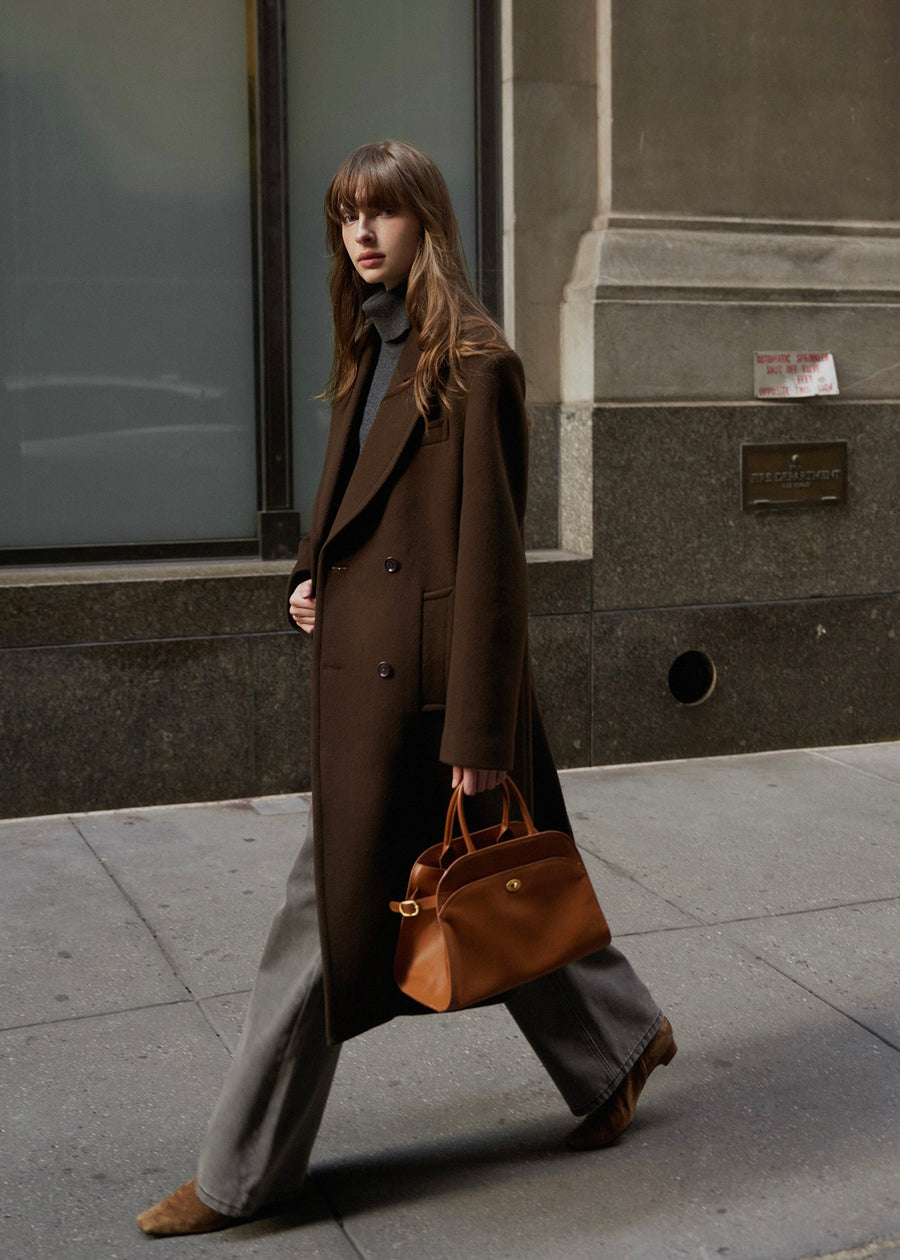 [RE-ORDER] ELBORN | Arch Cashmere Long Coat (Brown) Expected Ship To 12/06/2024