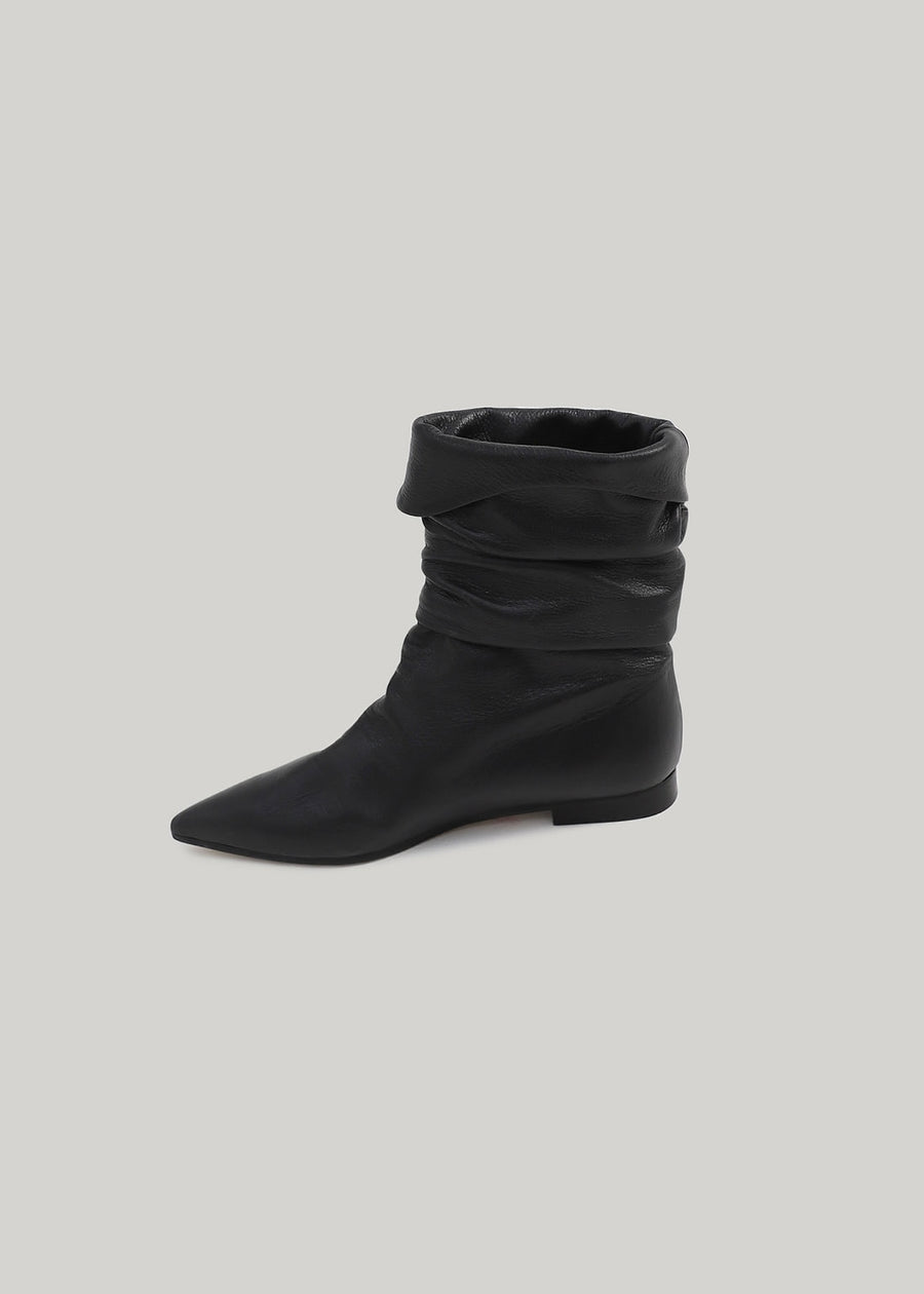 ELBORN | Leandra Leather Half 1.5 Boots (Black) Expected to ship 12/29/2023