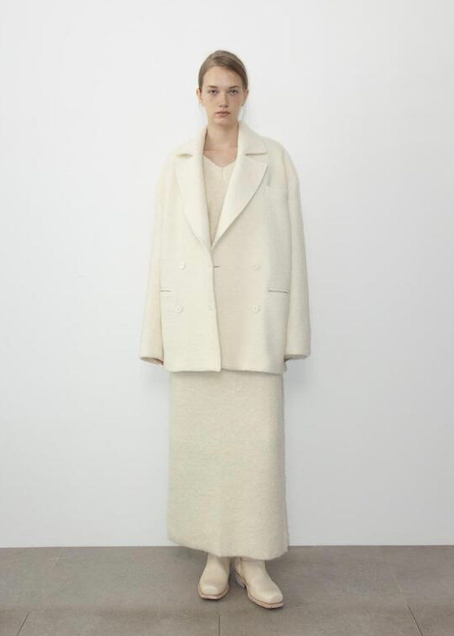 [PRE-ORDER] LEHA | Ivory Boucle  Wool Coat (Ivory)